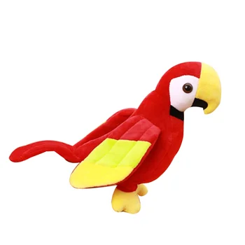 Pliš Papiga Polnjene Plišastih Simulacije Ptica 20 cm, Dekorativna Model za Dnevni Prostor Kavč Dekoracijo Rdeča