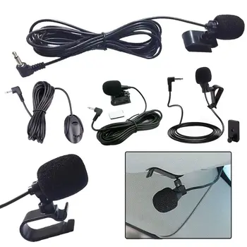 Prenosni Mini Strokovno 3m Dolgo Car Audio Mikrofon Za Avto DVD Radio Žično Zunanji Mikrofon, Stereo Mikrofon