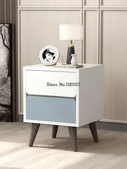 Preprosta sodoben nočno omarico Nordijska postelji kabinet preprost mini shranjevanje omarico spalnica rok majhen