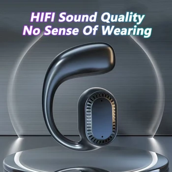 Prevajanje po zraku slušalke ear kavljem hed Bluetooth nastavljena 5.3 brezžični poslovnih slušalke z mikrofonom odprite dotik športne slušalke.