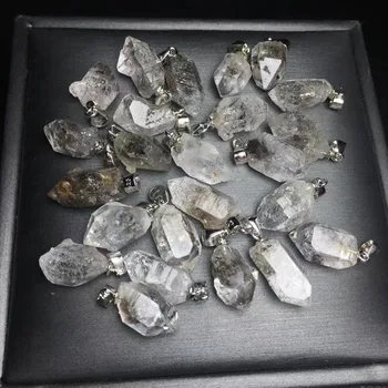 Prilagojene Stroški Ustvarjanja 925 Srebro Z Naravnimi Herkimer Diamant Kristal Zdravljenja Gemstone Prosti Obliki Modni Obesek Darilo