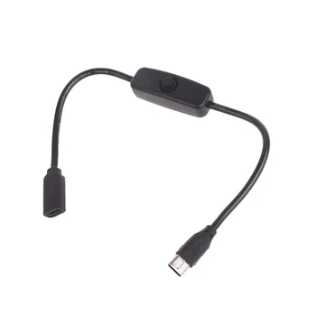 Priročno Tip C Ženski USB, C Moški Kabel za Polnjenje Na Off z Enostaven za Upravljanje Napajanja za USB Naprave, Dolgo 30 cm