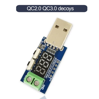 QC2.0 QC3.0 Vabo Napravo Vstavite Tester Odbor USB 3.6~20V Nastavljiv Elektronsko Obremenitev Opreme, Detektor, Modul