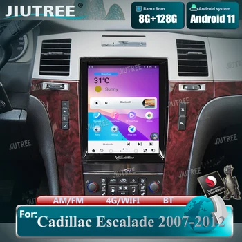 Qualcomm Android 11 Za Cadillac Escalade 2007 2008-2012 Auto Avto Radio 10.4 Palčni Tesla Slog, Predvajalnik DVD-jev Carplay GPS Navigacija