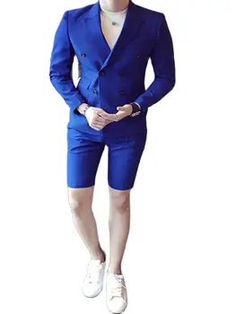 Royal Modra Plašč, Hlače, Moške Obleke 2pcs Vrha River Jopič Poslovnih Visoko kakovostne Moške Obleke, Poročni Kostum(Suknjič+Hlače+Kravato)