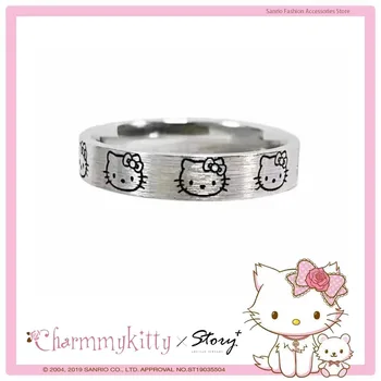 Sanrio Hello Kitty Kuromi Obroč Risanka Obroč Nekaj Študent Prijateljice Nastavljiv Darilo prstani, nakit, moški obroči, tesnila za ženske