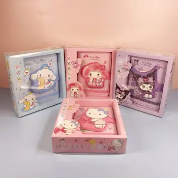 Sanrio Tlaka Zvezek Mehkega Usnja Kritje Gumb Priročnik Kuromi Melodijo Hello Kitty Barvne Strani Knjige Pisalne Potrebščine