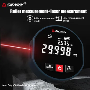 SNDWAY Roller Laser Distance Meter SW-X30A SW-X30D Laser ＆ Roll Dvojni Način Elektronskih Vladar Lazer Laser Rangefinder Trak Ukrep