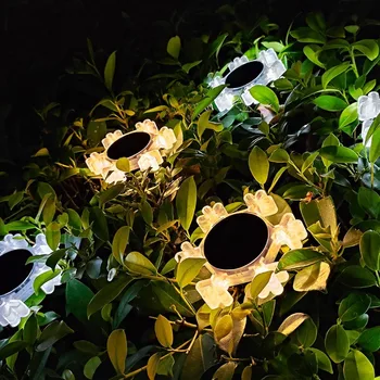 Sončne Snežinka Svetlobo na Prostem Travnik Pokopan Svetlobe LED Vrtne luči za Vrt, Travnik Krajine Počitnice Božično Dekoracijo Luči