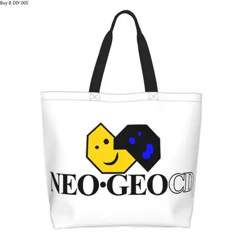 Srčkan Neo Geo Logotip Nakupovanje Tote Vrečko Za Večkratno Uporabo Neogeo Arkadna Igra, Trgovina Platno Ramenski Varovanec Vrečko