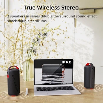Subwoofer brezžični Bluetooth zvočnik zunanji prenosni večnamenski IPX6 nepremočljiva in dustproof doma KTV močni glasnosti TF kartica