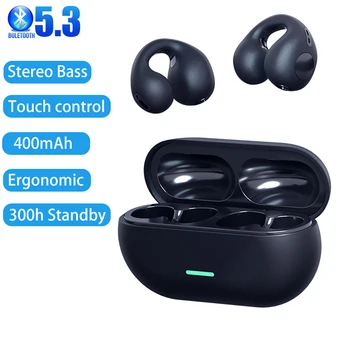T75 Uho-Posnetek Bluetooth Slušalke Kostne Prevodnosti Slušalke Brezžične Čepkov 3D Stereo Surround Bas Športne Slušalke z Mikrofonom