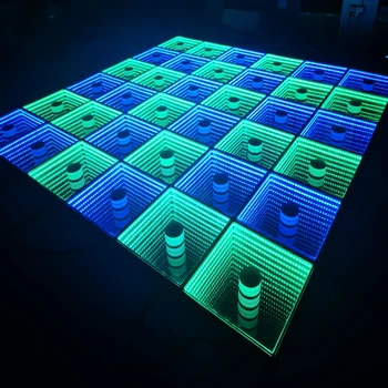 Tovarniško Dobavo Prostem Osvetljeni Brezžični Magnetni Brezno Infinity 3D Ogledalo Interative Led Ples Tla Za Bar KTV T Show