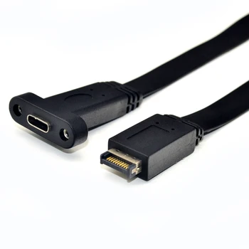 USB 3.1 Sprednji Plošči Glave Tip E M, da Tip C F Motherboard Širitev Kabel Line