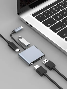 USB C do Adapter HDMI 4 v 1 USB C Zvezdiščem Pretvornik HDMI Pristanišča 4K@30 Hz, 100W PD ,USB 3.0 Port, Moč Dostave Vrata, Združljiva