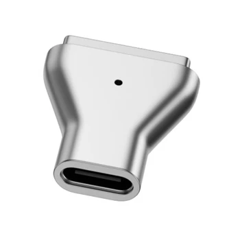 USB Tip C Magnetni Tok Aluminij Zlitine Polnjenje Magnet Vtič Pretvornik s Lučka za MacBook Air/Pro