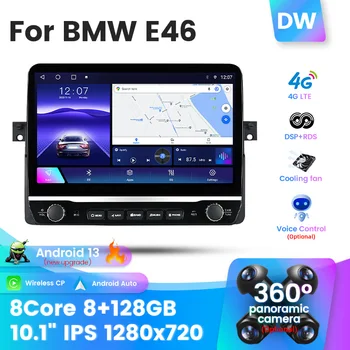 Velik Zaslon, 8G+128G Android 13 avtoradio Multimedijski Predvajalnik Navigacija Video za BMW 3-Series 3 Serije E46 1998 - 2006 BT