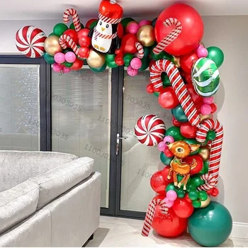 Vesel Božič Balon Garland Kit Navidad 2023 Doma Dekoracijo Noel Dekoracijo Vojak Sika Jelena Trsa Božični Party Supplies