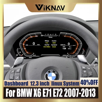 ViKNAV 12.3 palčni Linux Sistem Za BMW X6 E71 E72 2007-2013 LCD Zaslon digitalni merilnik gruče merilnik hitrosti instrument grozd