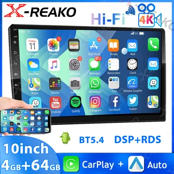 X-REAKO Android12 4+64 G 2Din avtoradio Avto Multimedijski Predvajalnik, GPS, Hi-fi WIFI brezžični Carplay 2din Auto Stereo DSP AM/FM/RDS BT5.4