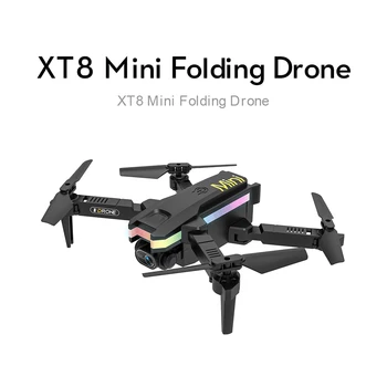 XT8 Mini Brnenje 4K Profesionalna HD Kamera, WIFI FPV Simulatorji Zračnega Tlaka Fiksno Višino Zložljive Quadcopter RC Helikopter Igrače
