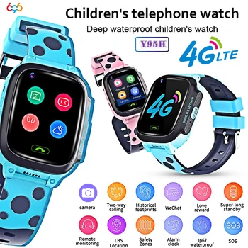 Y95H Otrok Pametno Gledati Telefon GPS Nepremočljiva Otroci Smartwatch SOS Wifi 4G Antil-izgubil SIM Location Tracker Smartwatch HD Video Klica