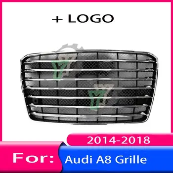 Za Audi A8/A8L 2015 2016 2017 2018 Avto Sprednji Odbijač Rešetka Center Plošči Styling Zgornji Žar (Spremeni Za W12 slog)