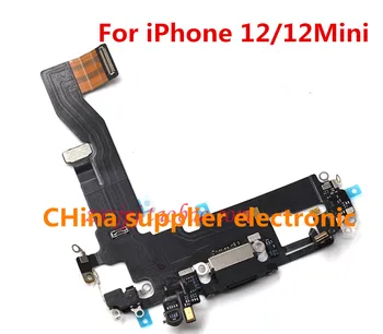 Za iPhone 12/12Mini Polnilnik Flex Kabel za Polnjenje Vrata USB Dock Vtič Priključek Traku Z Slušalke Avdio priključek Priključek za Mikrofon Mic