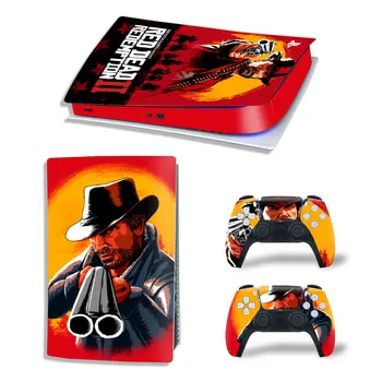 Za PS5 Digitalni Kože, Red Dead Redemption 2 Vinilne Nalepke, Nalepke Kritje Konzole Krmilnik Dustproof Zaščitna Nalepka