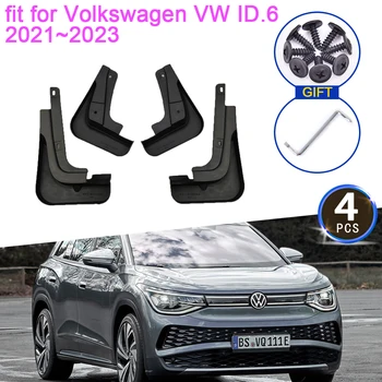 Za Volkswagen VW ID.6 2021~2022 2023 Blatniki Anti-splash Nadgradnjo Spredaj Zadaj Kolo Fender Mudflaps Avto Stying 4Pcs Dodatki