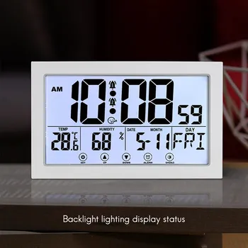 Zaslon na dotik, Digitalno Stenska Ura Izklop z Dremež Način Svetlobna Velike Znake s Koledarjem, ki je Primerna za Domačo Pisarno