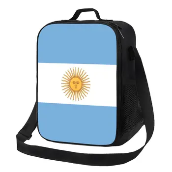 Zastavo Argentina Izolirana Kosilo Torbe za Piknik na Prostem Neprepustne Toplotne Hladilnik Kosilo Polje Ženske Otroci