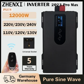 ZHENXI WIFI Krmilnik 12KW 10kW Pure Sine Wave Inverter DC 12V 24V 48V Na AC 110V 120V 220V Prenosni Transformator z Brezplačno