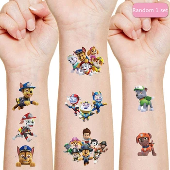 Šapa Patrol Pes Reševalne Ekipe Tattoo Nalepke Spin Master Anime figuric Kuža Nalepke Otrok Igrače za Dekleta Fantje Rojstni dan Darila